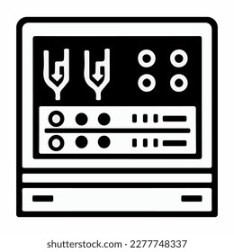 Management panel representing a network interface icon vector illustration