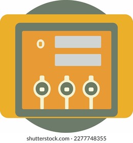 Management panel representing a network interface icon vector illustration