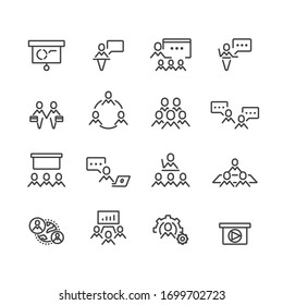 Management and people icons set,Vector