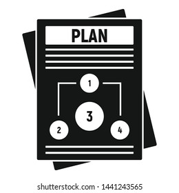 Management plan icon. Simple illustration of management plan vector icon for web design isolated on white background
