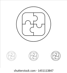 Management, Plan, Planning, Solution Bold and thin black line icon set