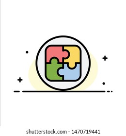 Management, Plan, Planning, Solution  Business Flat Line Filled Icon Vector Banner Template. Vector Icon Template background