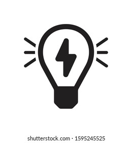 management planning idea vector - Bulb light icon symbol