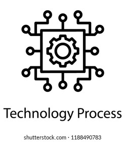 Management process icon denoting technology process 