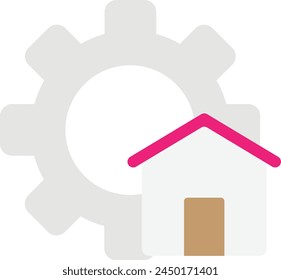 Management Property Strategy Icon Vector Flat Illustration