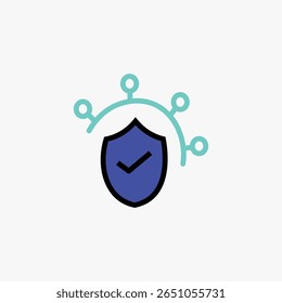 Management Protection. simple colored icons vector