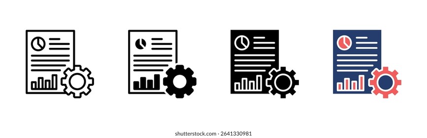 Management Report icon sheet multiple style collection