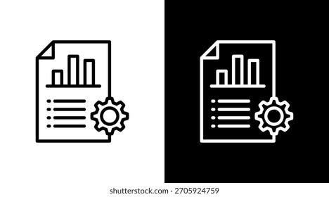 Management Reports White Icon Set Design