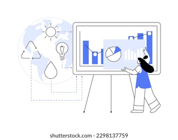 Management of resources abstract concept vector illustration. Economics of natural resources, sustainable management, NRM, renewable energy, fossils use, water consumption abstract metaphor.