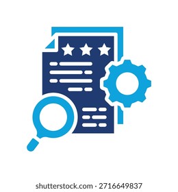 Icono de revisión de administración Ilustración vectorial mixta
