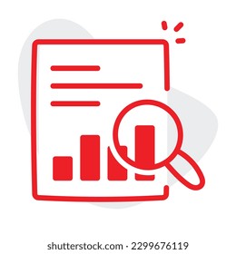 Management Review vector line icon. Top-Level Analysis icon.