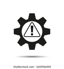 Icono de riesgo de administración. Signo de fallo del vector