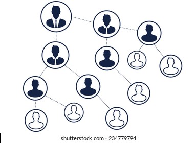 Management Scheme Icons , Vector Illustration, Manager- Reseller- End User