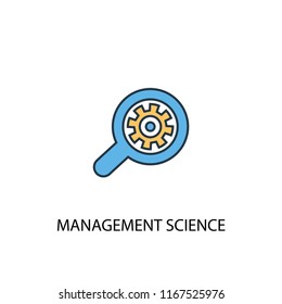 management science concept 2 colored line icon. Simple yellow and blue element illustration. management science concept outline symbol design from Management set