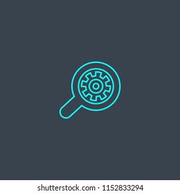 management science concept blue line icon. Simple thin element on dark background. management science concept outline symbol design from Management set. Can be used for web and mobile UI/UX
