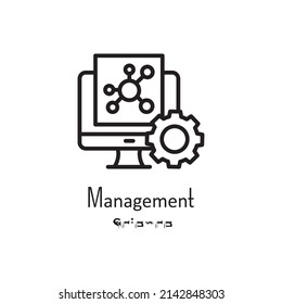 Management Science vector Outline Icon Design illustration. Educational Technology Symbol on White background EPS 10 File