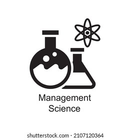 Management Science vector Solid Icon Design illustration. Educational Technology Symbol on White background EPS 10 File