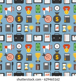 Management seamless flat design.Vector illustration