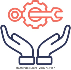 Management Service Icon Element for Design