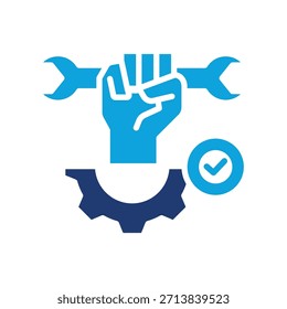 Icono de servicio de administración Ilustración vectorial mixta