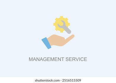 Ícone Do Vetor De Serviço De Gerenciamento Ou Ilustração Do Logotipo