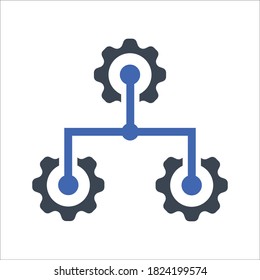 Management Setting Icon, vector graphics