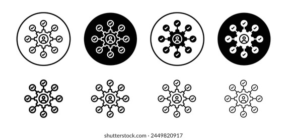 Management skills for business icon. multiple skillset for employee at job symbol. talent and ability to handle work set