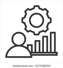 Management Skills Outline Icon Vector Illustration