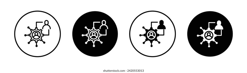 Management Skills Vector Line Icon Illustration.