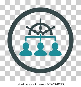 Management Steering Wheel icon. Vector illustration style is flat iconic bicolor symbol, soft blue colors, transparent background. Designed for web and software interfaces.