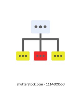 management structure colored icon on white background