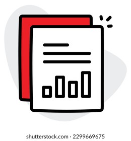 Management Summary vector line icon. Editable Stroke.