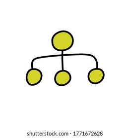 icono de doodle de símbolo de administración, ilustración vectorial
