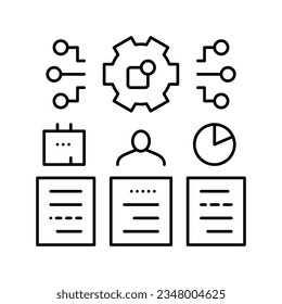 management tasks line icon vector. management tasks sign. isolated contour symbol black illustration
