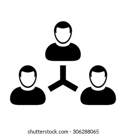 Management Team Hierarchy Icon - Vector