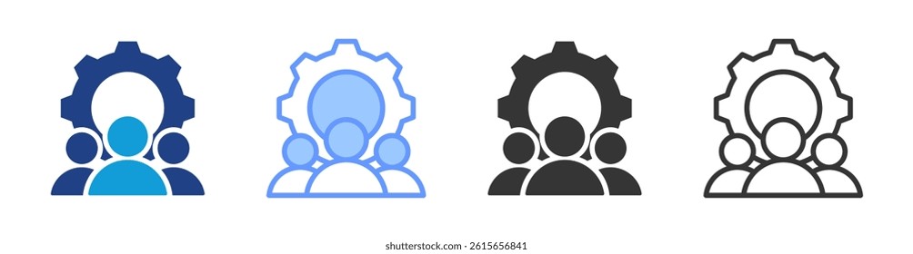 Management Team icon set multiple style collection