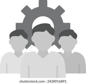 Imagen vectorial del icono del equipo de gestión. Adecuado para aplicaciones móviles, aplicaciones web y medios de impresión.