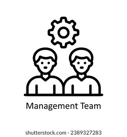 Management Team vector  outline Design illustration. Symbol on White background EPS 10 File