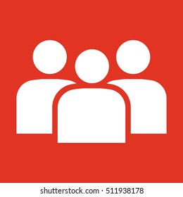 The management and teamwork icon. Team and group, teamwork, people, alliance, management symbol. UI. Web. Logo. Sign. Flat design. App. Stock vector