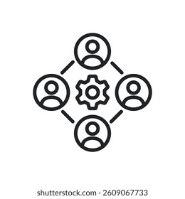 Management thin line icons. Perfect pixel on transparent background