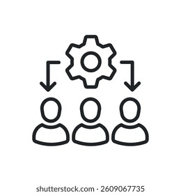 Management thin line icons. Perfect pixel on transparent background