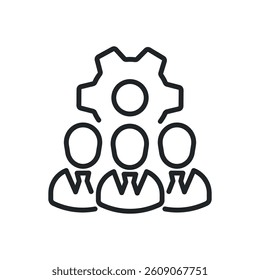 Management thin line icons. Perfect pixel on transparent background