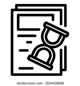 Management time icon outline vector. Job project. Manage teamwork