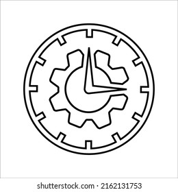 Management, Zeit, Zeitmanagement-Symbol. Umfassendes Vektordesign.