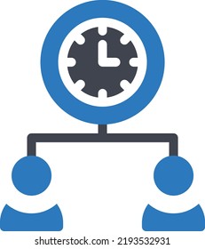 management time Vector illustration on a transparent background.Premium quality symbols.Glyphs vector icon for concept and graphic design.