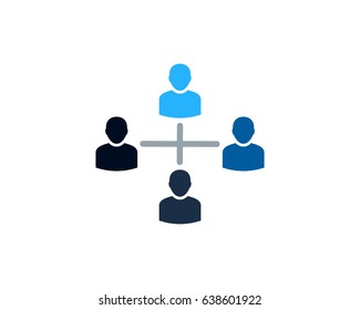 Management User Icon Logo Design Element