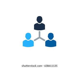 Management User Icon Logo Design Element