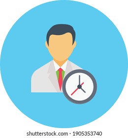 management vector colour flat icon