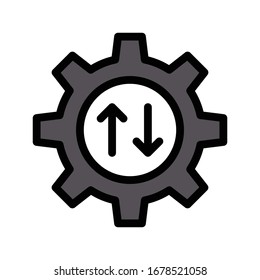 management vector flat color icon 