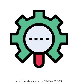 management vector flat color icon 